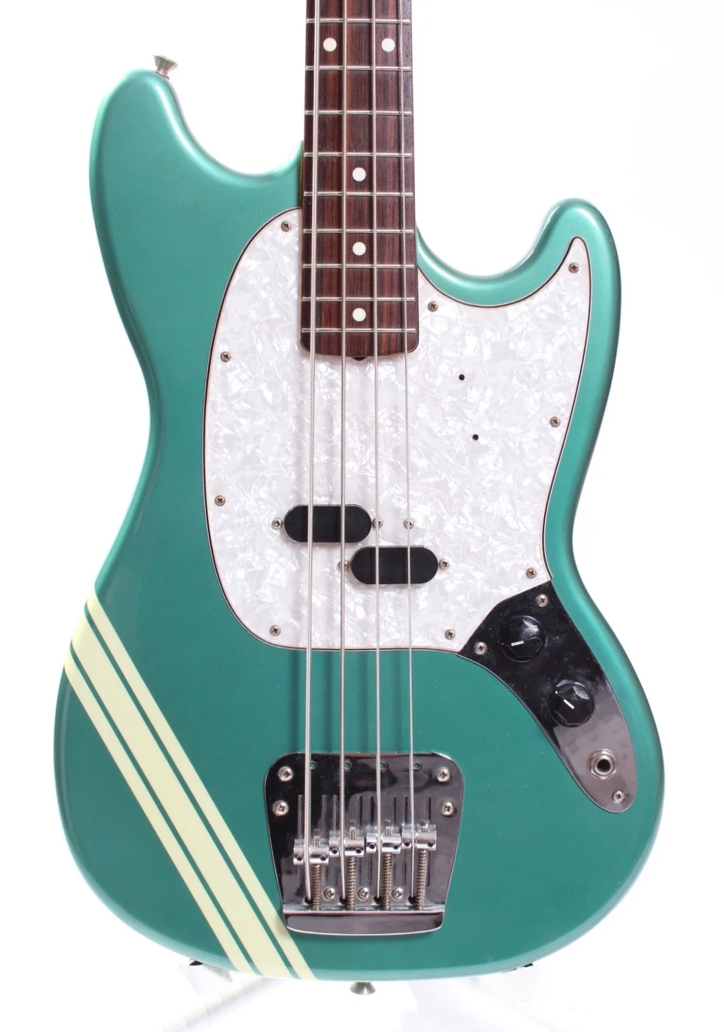 1999 Fender Mustang Bass competition ocean turquoise metallic - Image 2