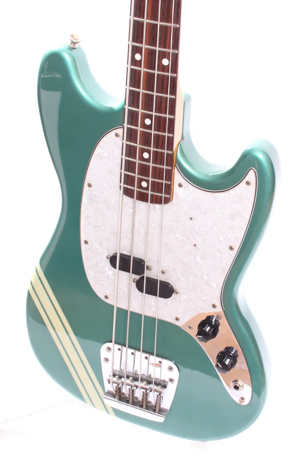 1999 Fender Mustang Bass competition ocean turquoise metallic - Image 3