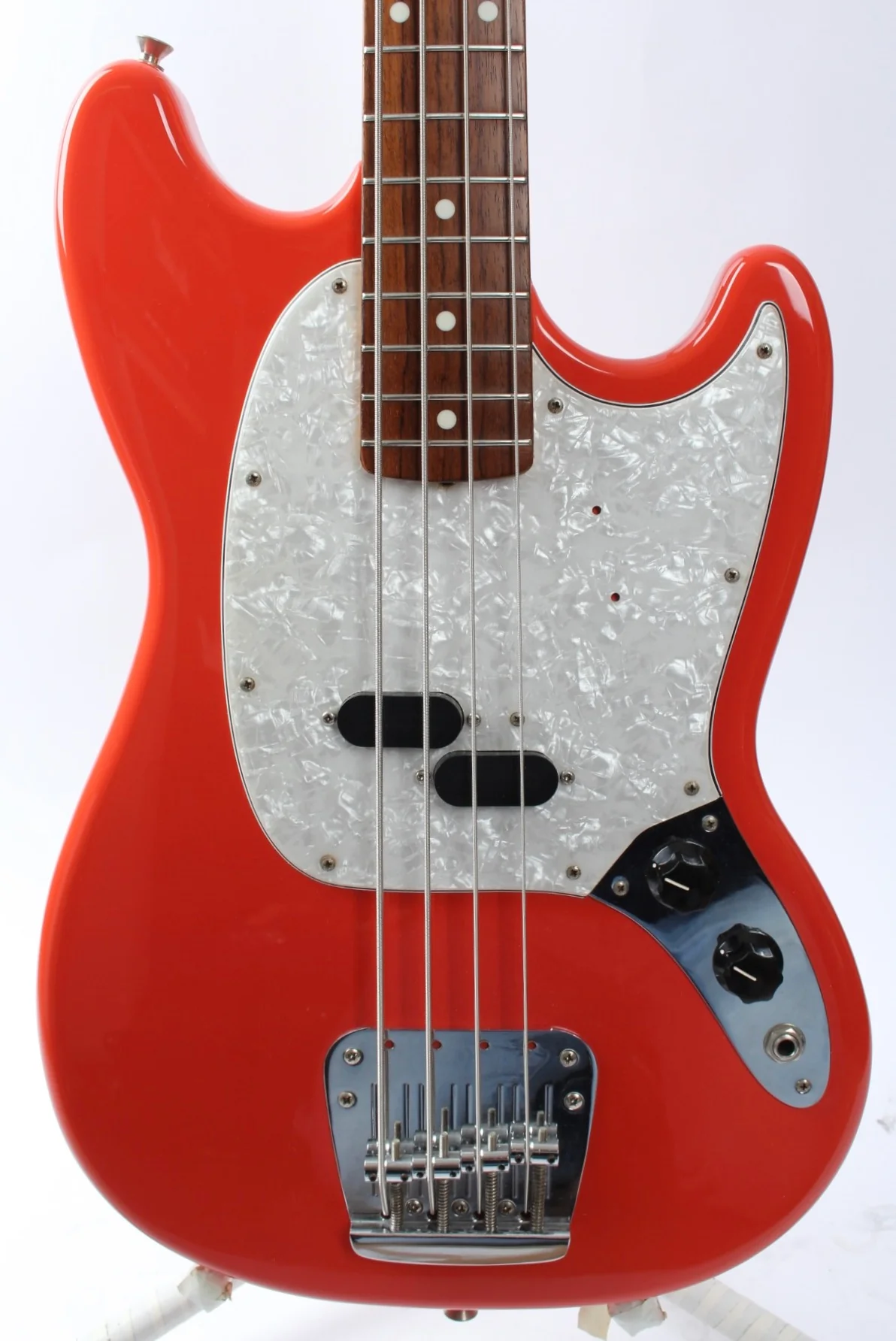 1999 Fender Mustang Bass fiesta red - Image 2