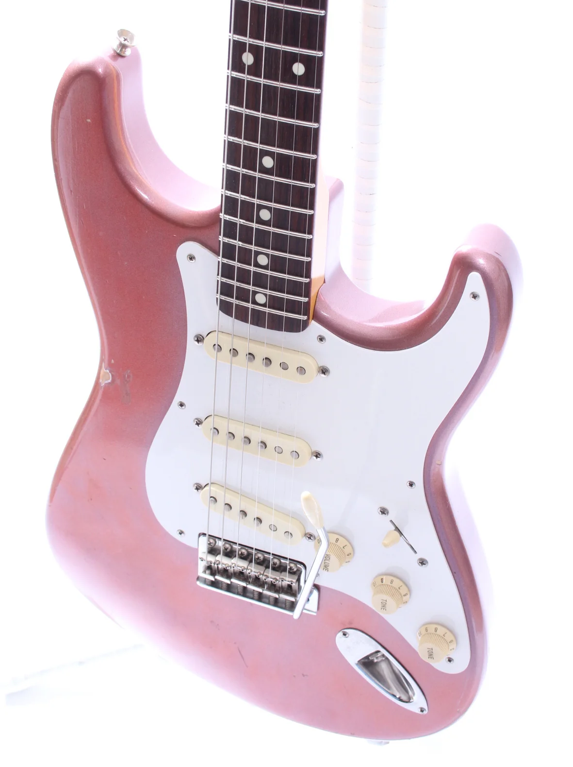 1999 Fender Stratocaster 62 Reissue nitro burgundy mist metallic - Image 3