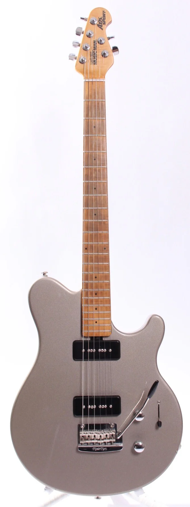 1999 Ernie Ball Music Man Axis Sport Maple Trem MM-90 platinum silver