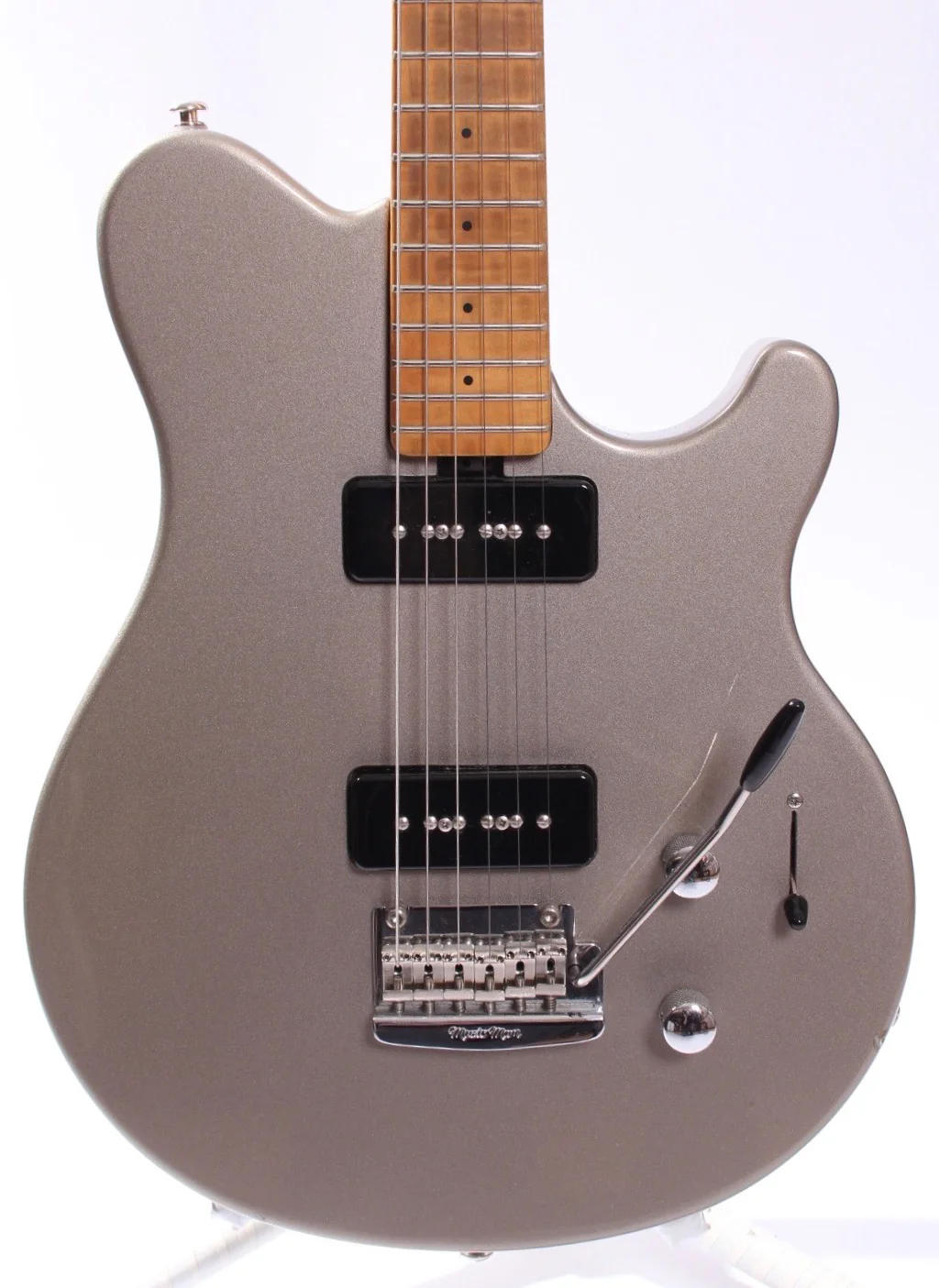 1999 Ernie Ball Music Man Axis Sport Maple Trem MM-90 platinum silver - Image 2