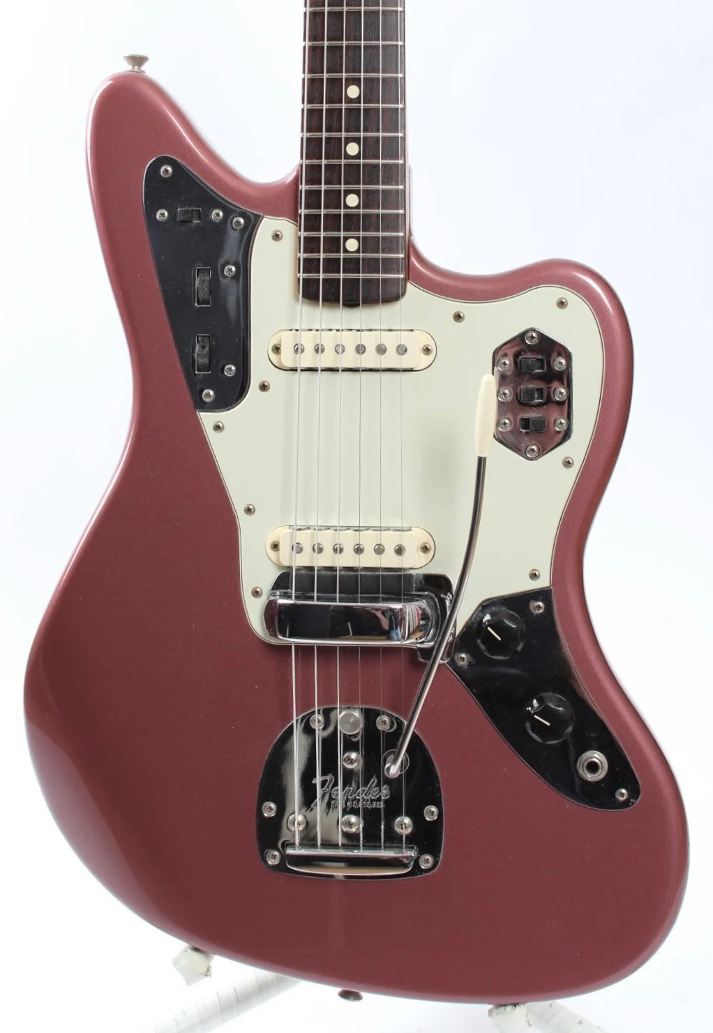 2000 Fender Jaguar American Vintage 62 Reissue burgundy mist metallic - Image 2