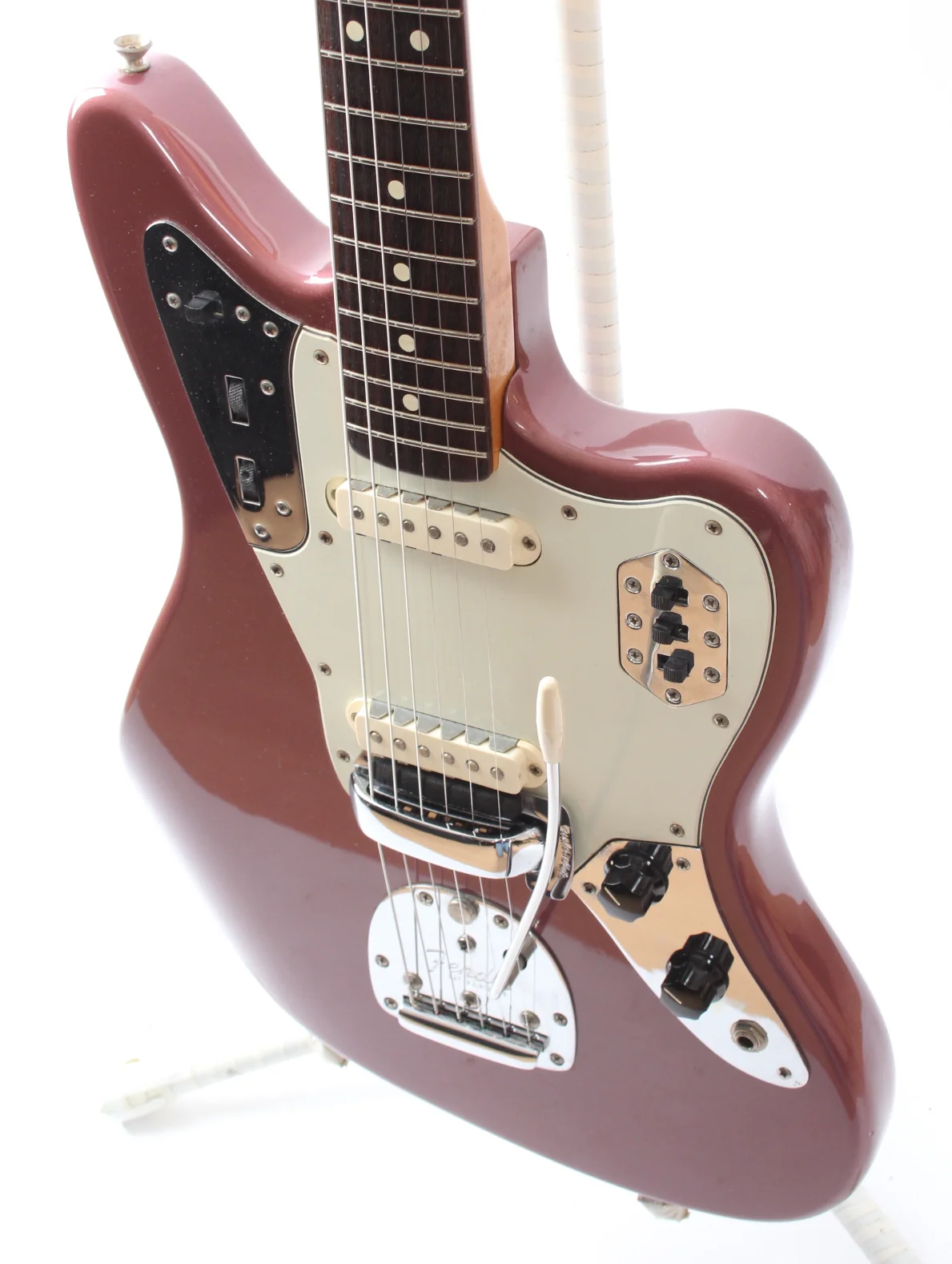 2000 Fender Jaguar American Vintage 62 Reissue burgundy mist metallic - Image 3