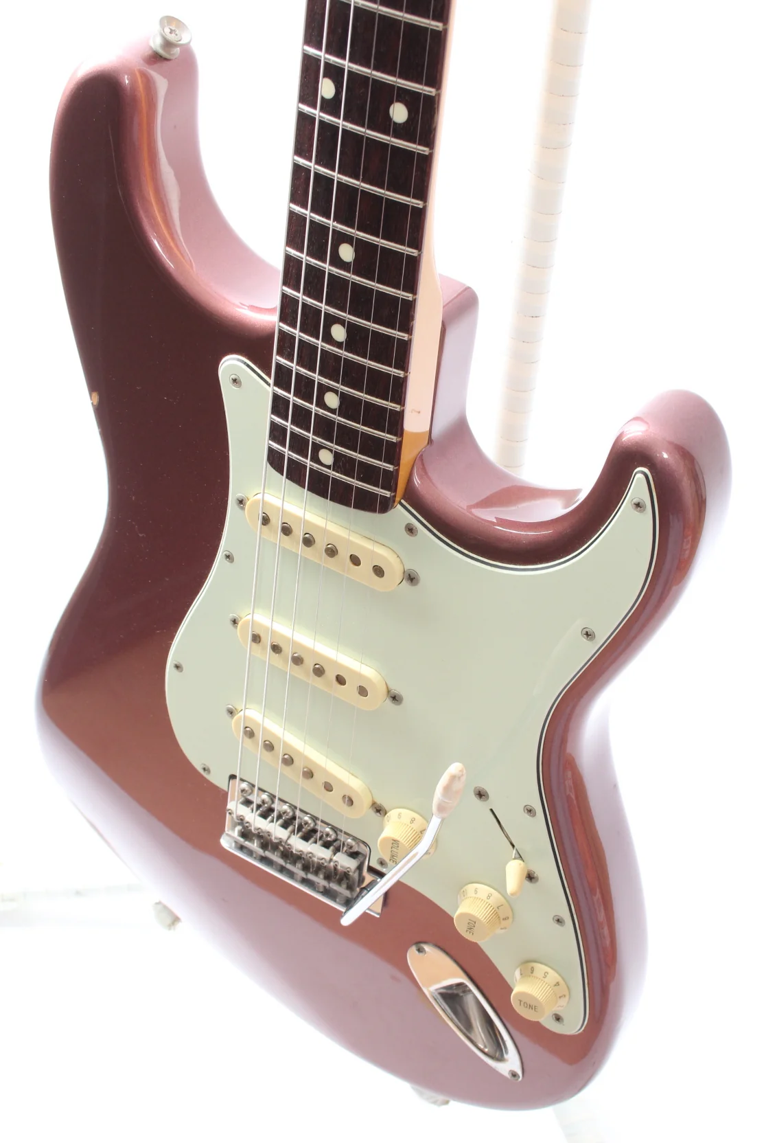 2000 Fender Stratocaster 62 Reissue burgundy mist metallic - Image 3