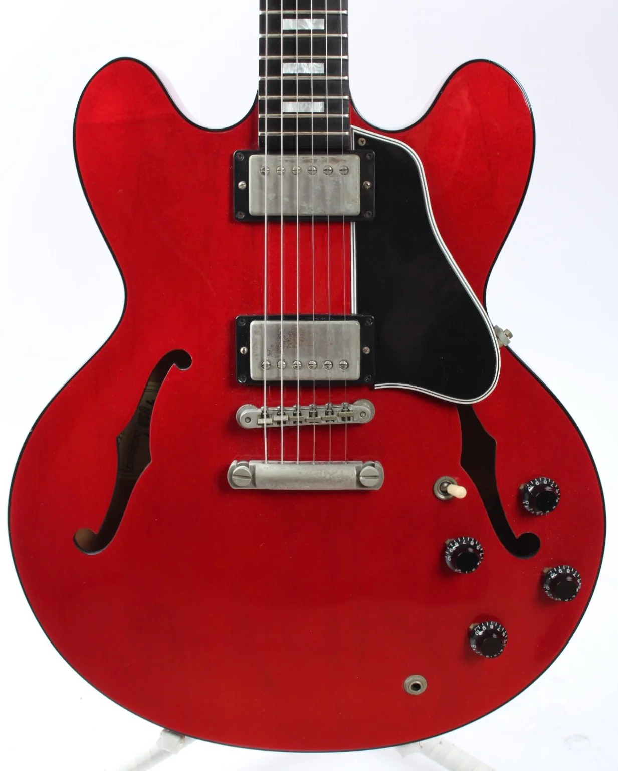 2000 Gibson ES-335 black binding ebony fretboard cherry red - Image 2