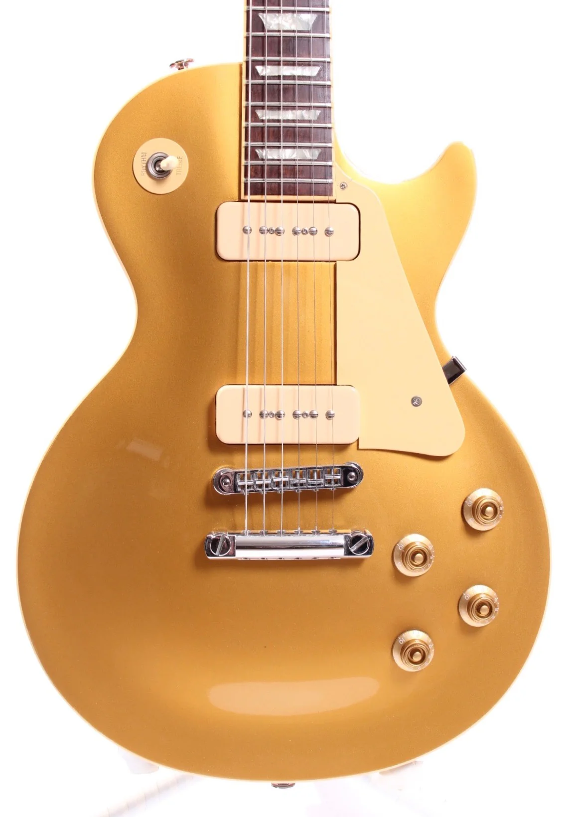 2000 Gibson Les Paul Deluxe Standard P-90 goldtop - Image 2