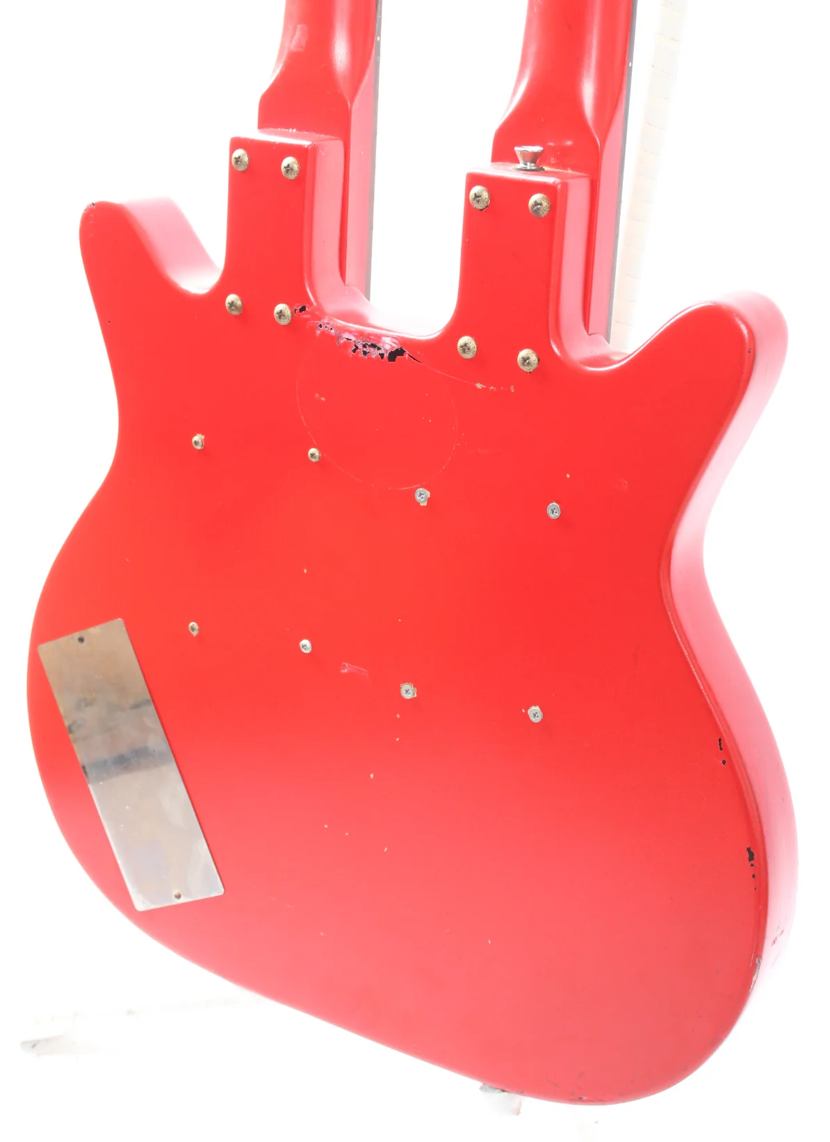 2000s Danelectro Doubleneck Baritone 6/6 cardinal red - Image 10