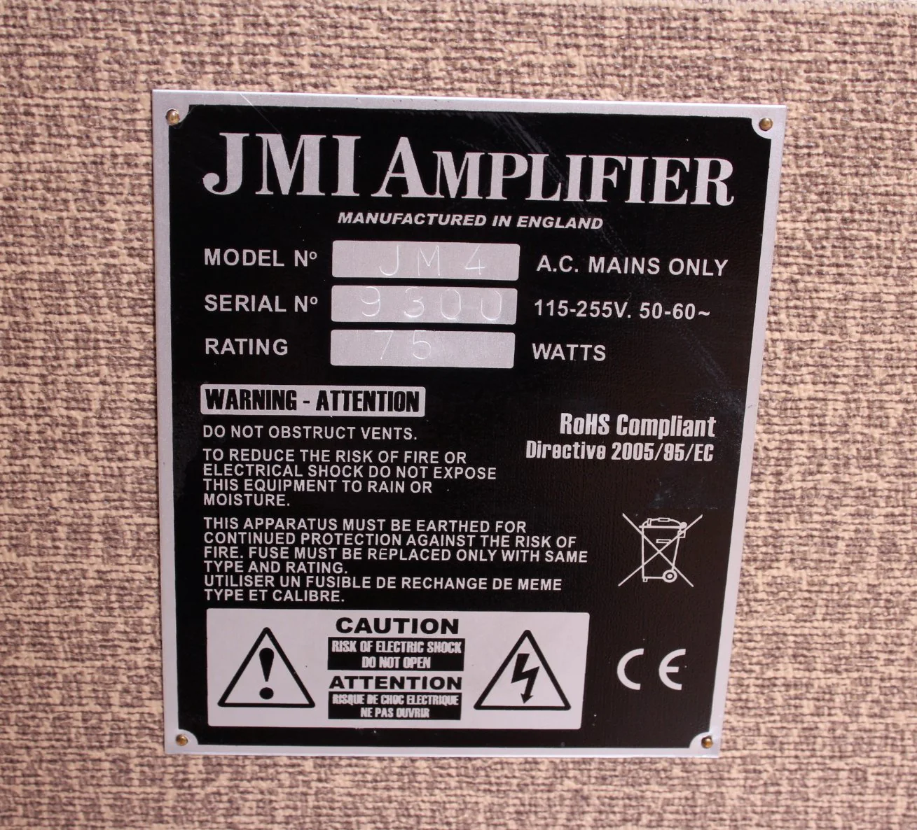 2000s JMI Amplification JM4 Amp fawn - Image 4