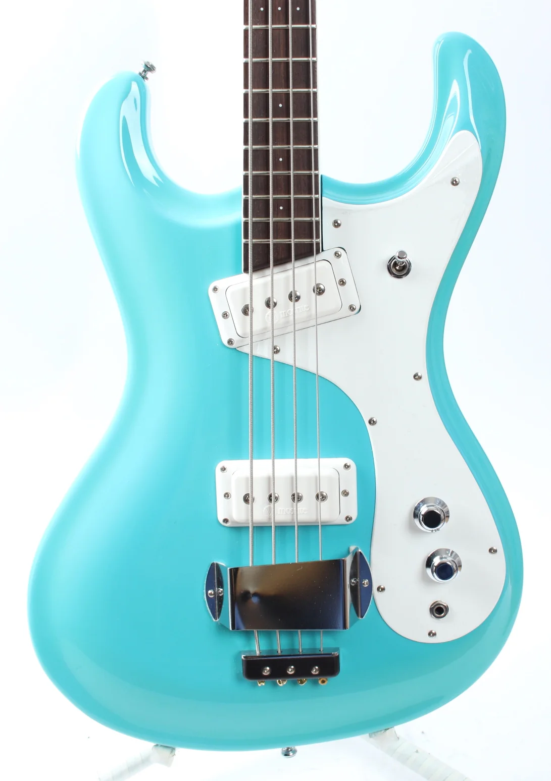 2000s Mosrite The Ventures Bass seafoam green - Image 2