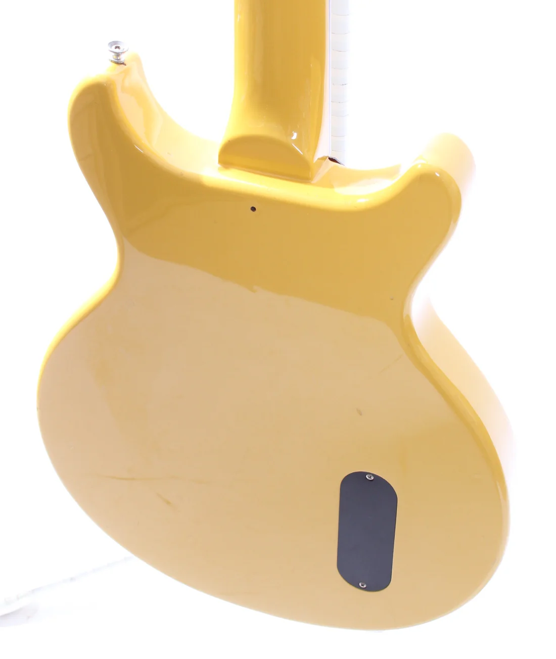 2001 Epiphone Japan Les Paul Junior DC lefty tv yellow - Image 8