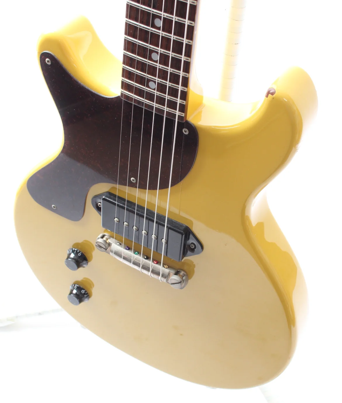 2001 Epiphone Les Paul Junior DC Lefty tv yellow - Image 3