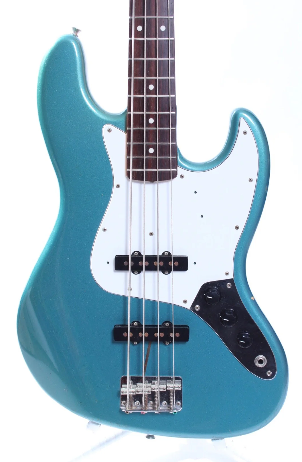 2001 Fender Jazz Bass '62 Reissue matching headstock lake placid blue - Image 2