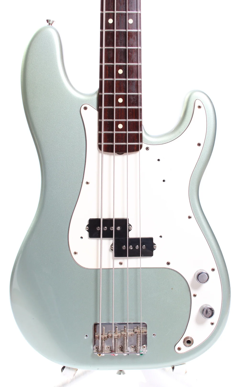 2001 Fender Precision Bass American Vintage 62 Reissue ice blue metallic - Image 2
