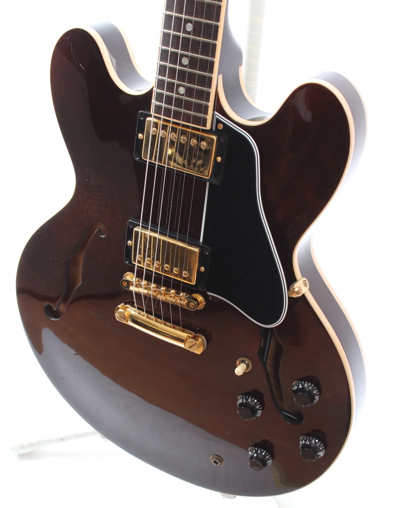 2001 Gibson ES-335 Dot trans brown gold hardware - Image 3