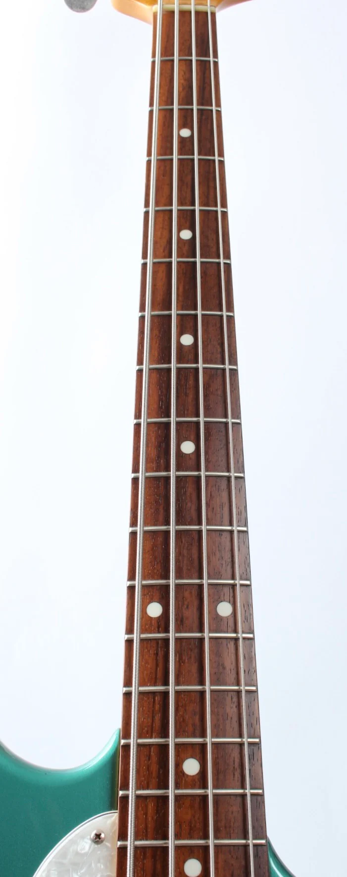2002 Fender Mustang Bass competition ocean turquoise metallic - Image 4