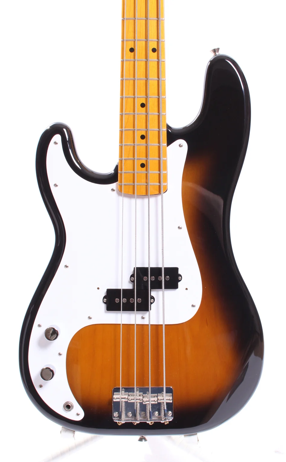 2002 Fender Precision Bass 57 Reissue lefty sunburst - Image 2