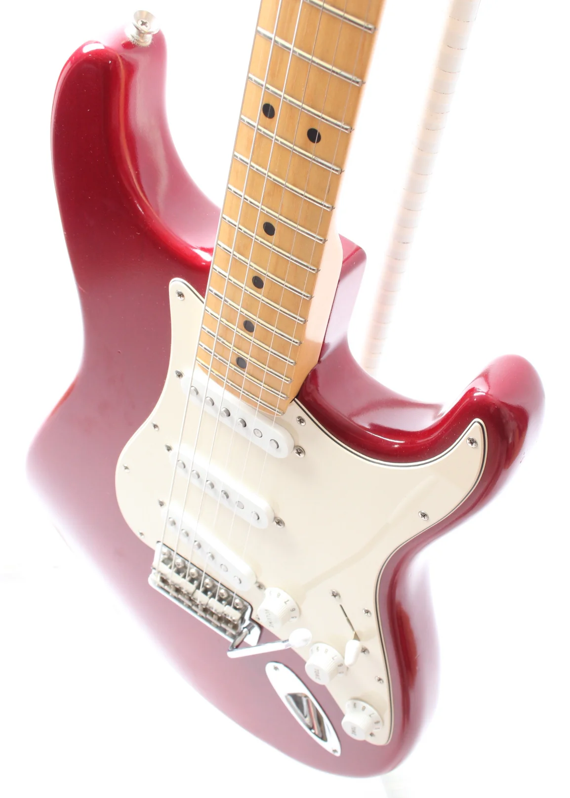 2002 Fender Stratocaster Highway One crimson red transparent - Image 3