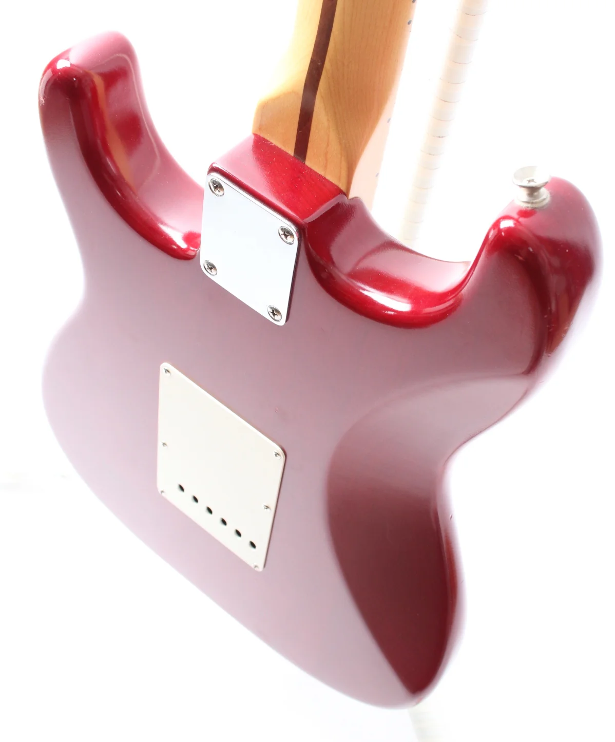 2002 Fender Stratocaster Highway One crimson red transparent - Image 8