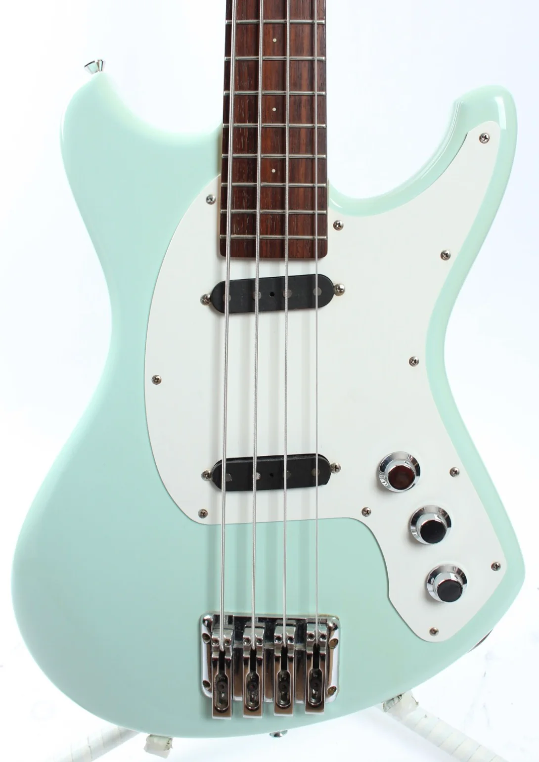 2003 Bacchus BJ Junior Series medium scale bass sonic blue - Image 2