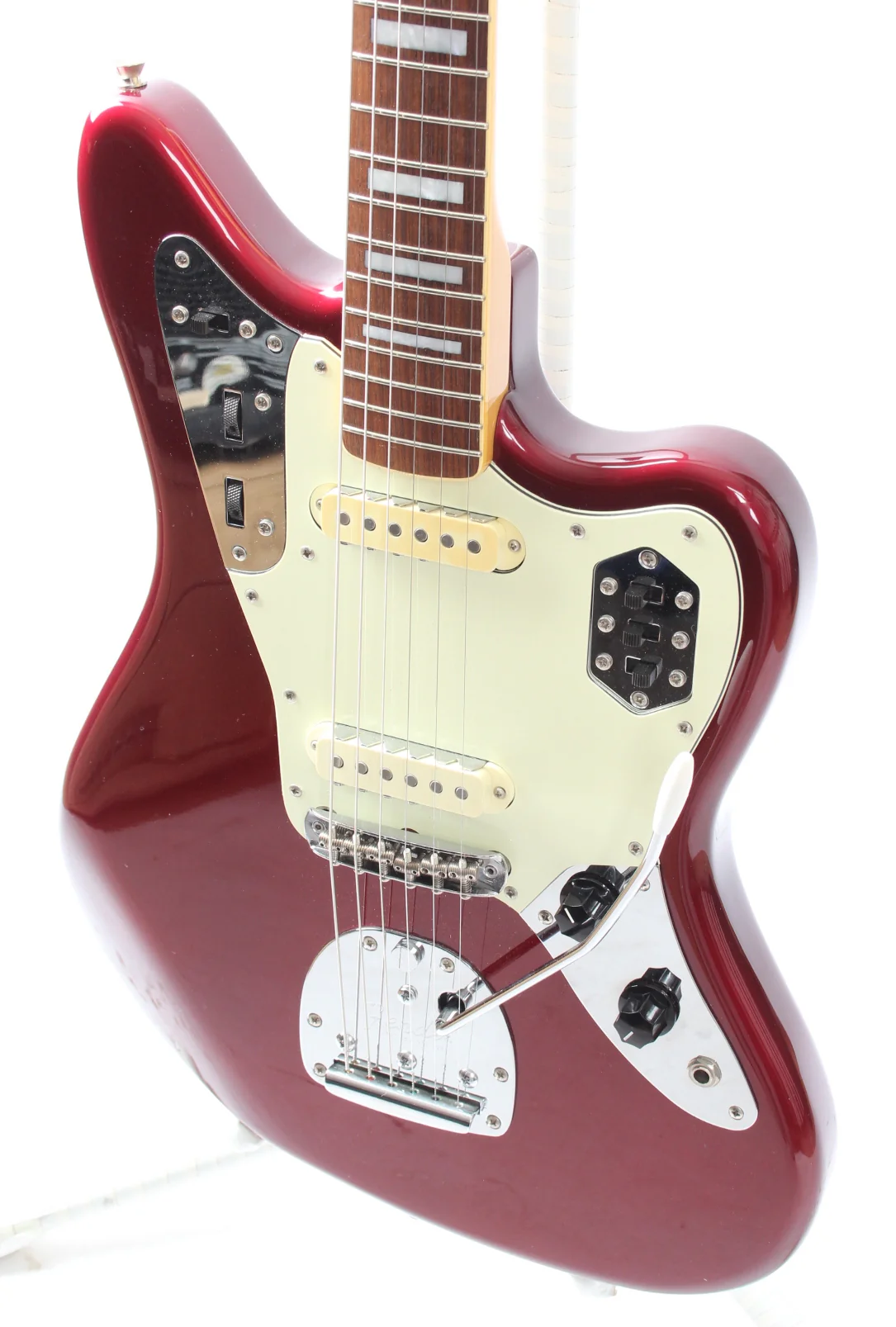 2003 Fender Jaguar '66 Reissue Binding candy apple red - Image 3
