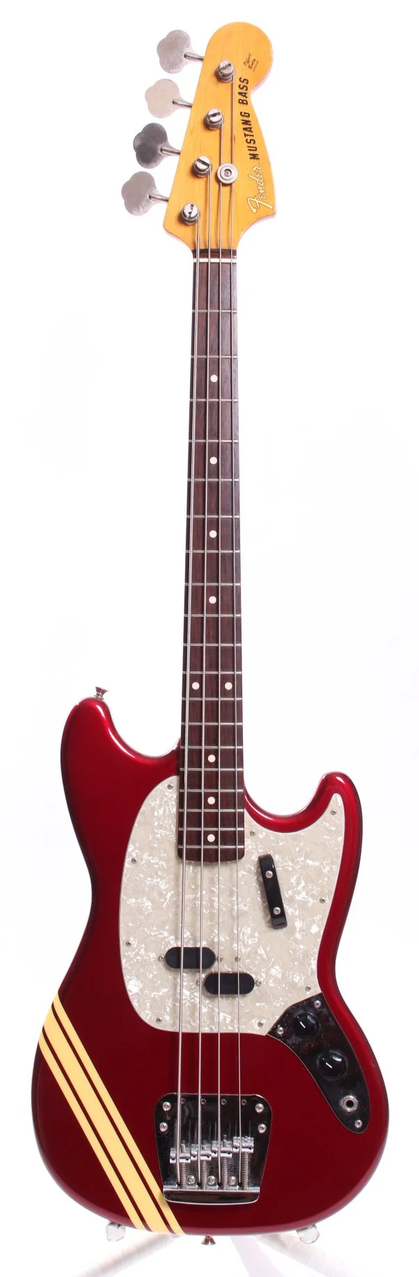 2004 Fender Mustang Bass competition red