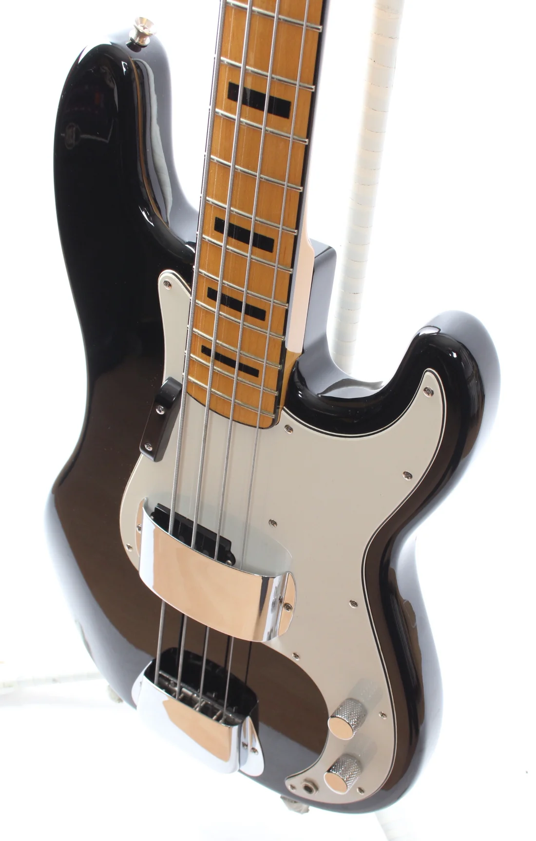 2004 Fender Precision Bass 70 Reissue Black Block Inlays black - Image 3