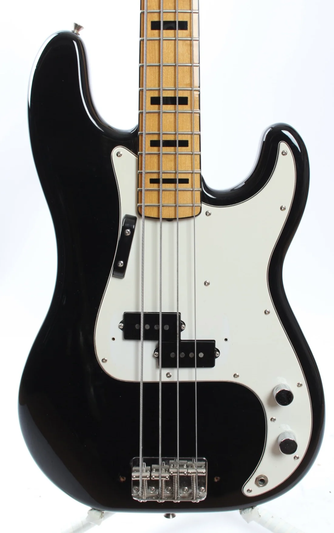 2004 Fender Precision Bass 70 Reissue Black Block Inlays black - Image 5