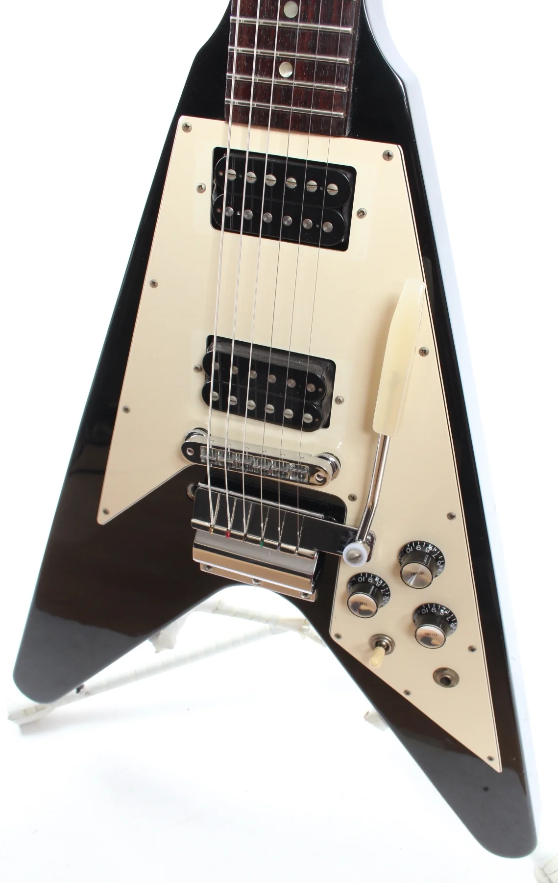 2005 Gibson Flying V 67 Reissue Maestro Vibrola ebony - Image 3