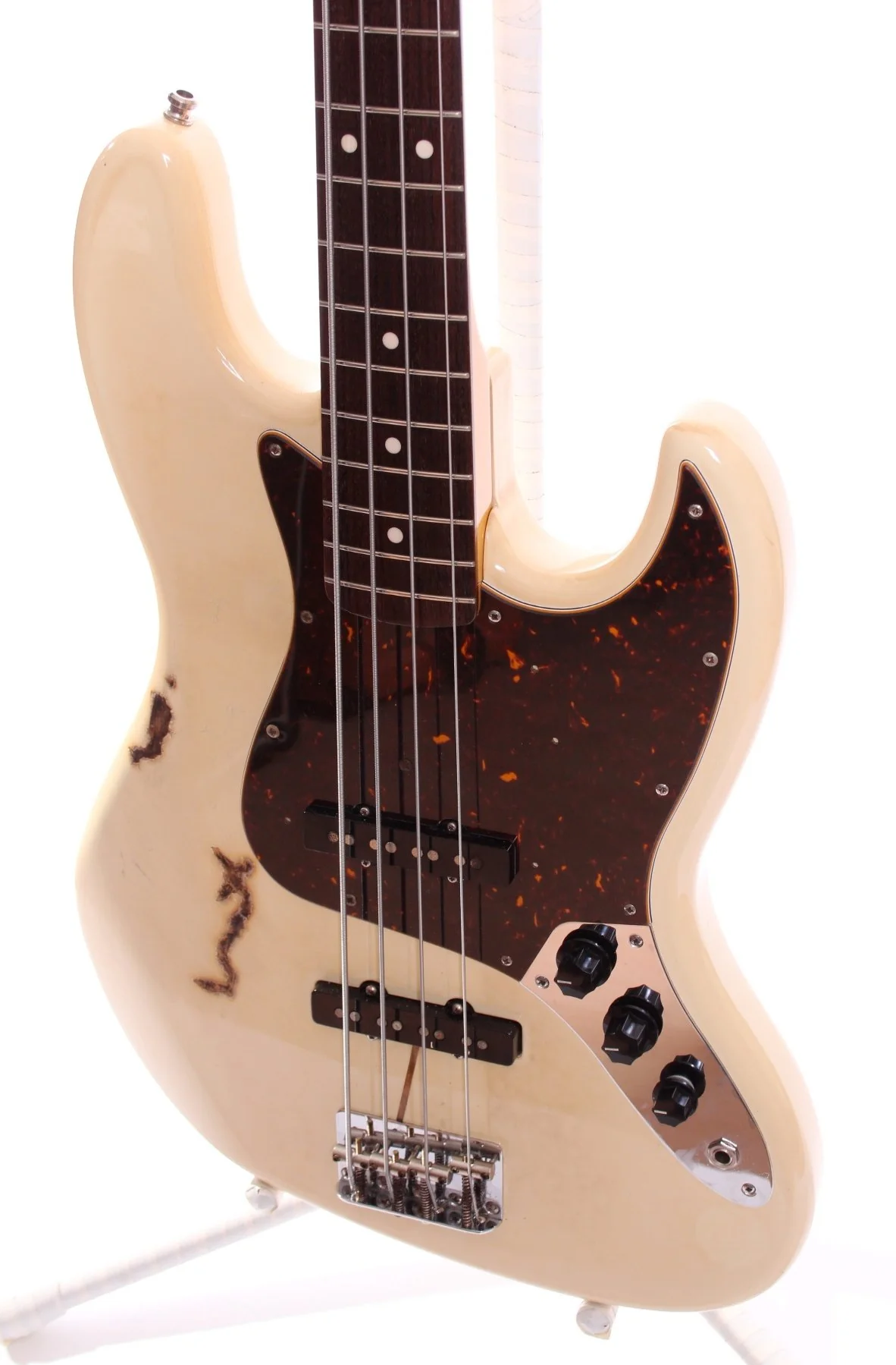 2006 Fender Japan Jazz Bass '62 Reissue olympic white - Image 3