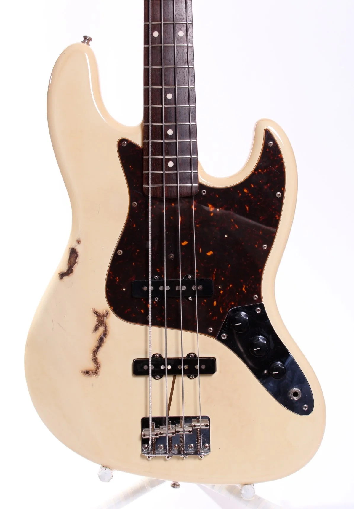 2006 Fender Japan Jazz Bass '62 Reissue olympic white - Image 6