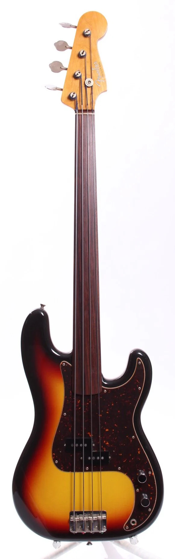 2006 Fender Precision Bass 62 Reissue sunburst fretless