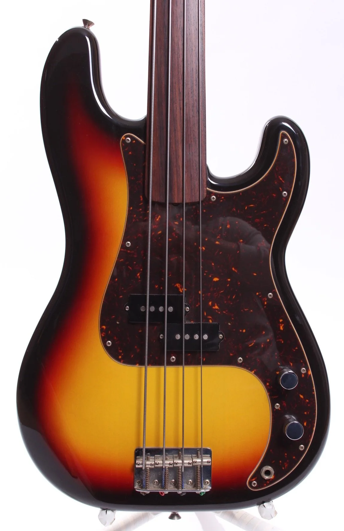 2006 Fender Precision Bass 62 Reissue sunburst fretless - Image 2