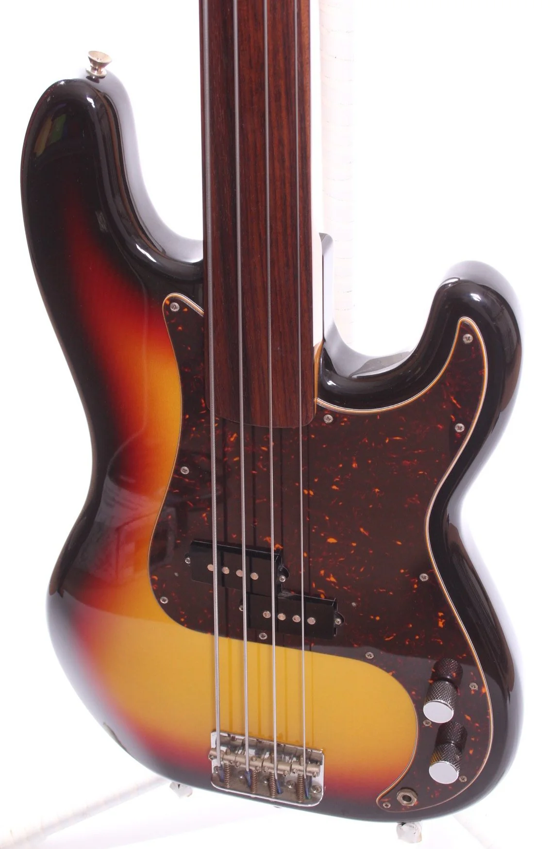 2006 Fender Precision Bass 62 Reissue sunburst fretless - Image 3