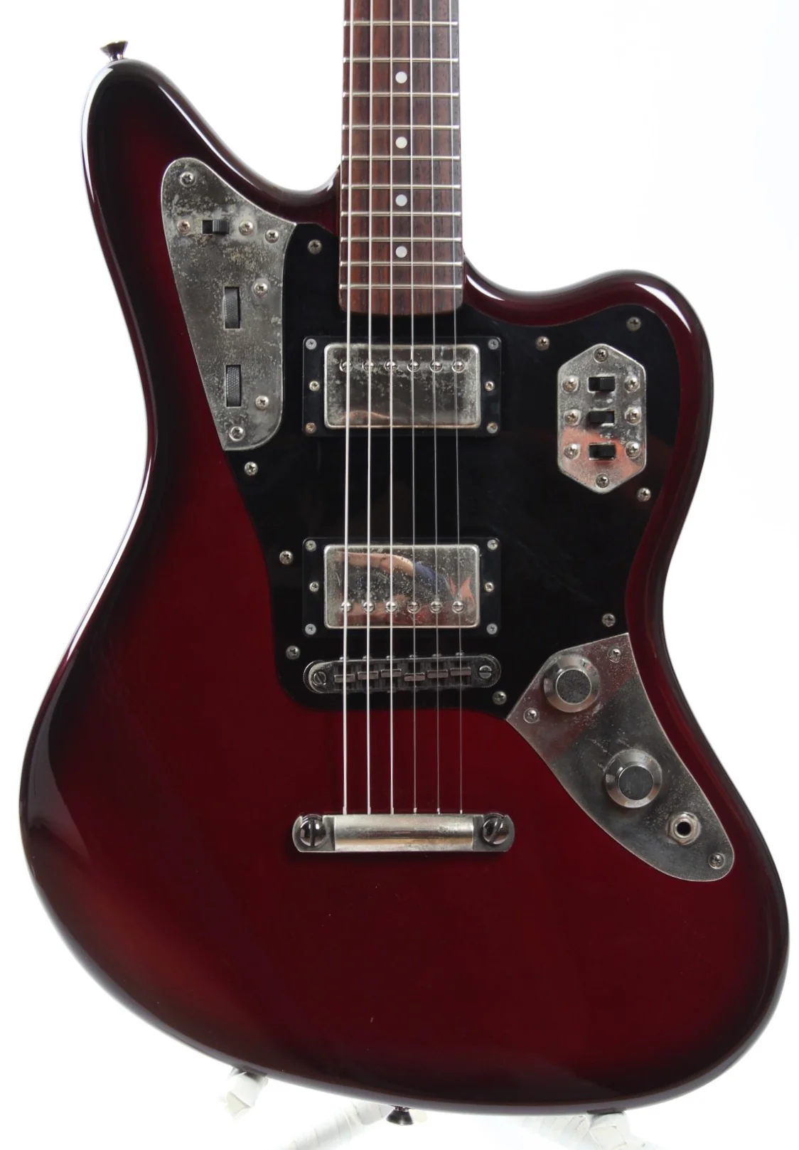 2007 Fender Jaguar Special JGS HH gun metal red burst - Image 2