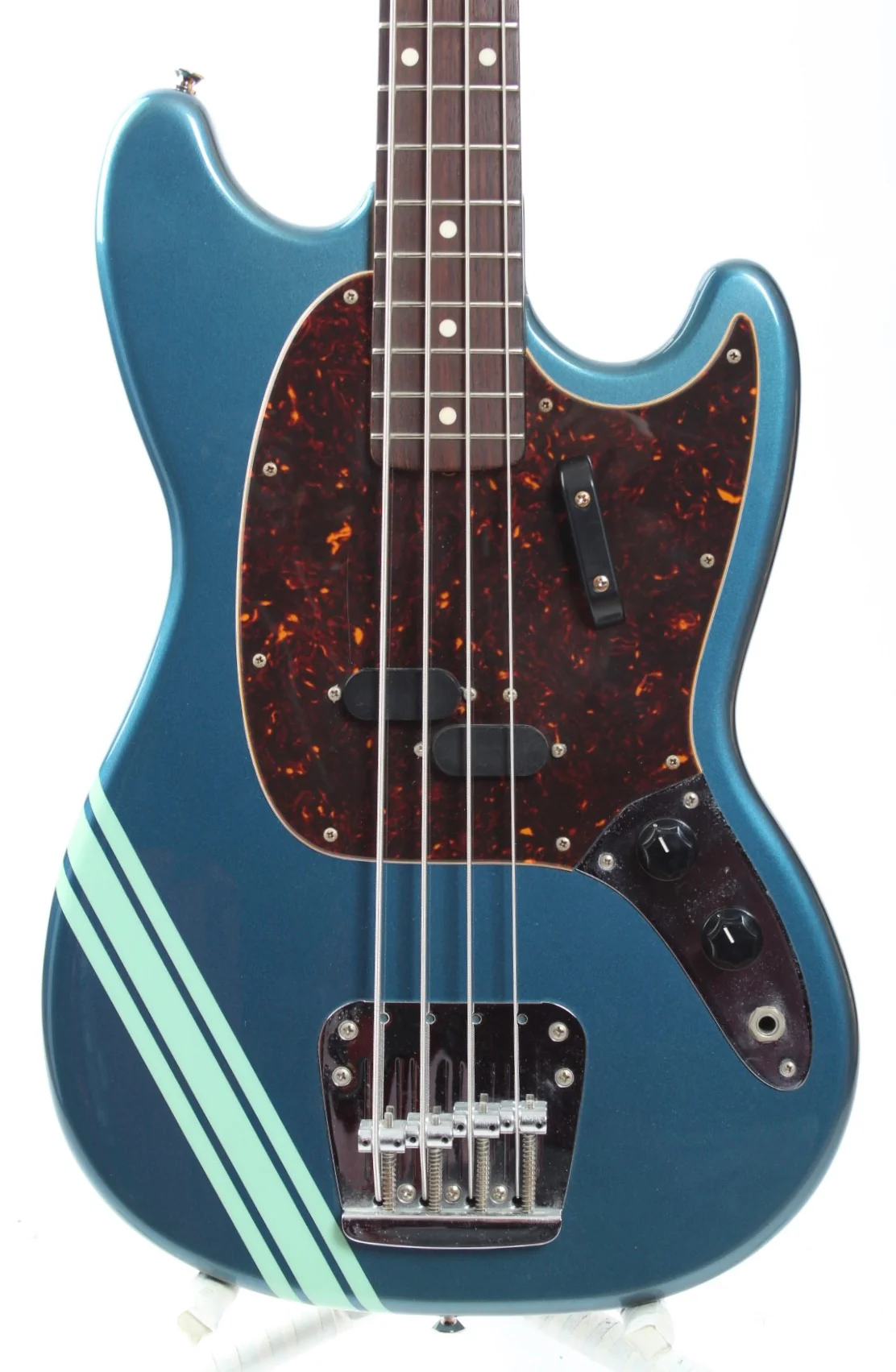 2007 Fender Mustang Bass competition lake placid blue - Image 2