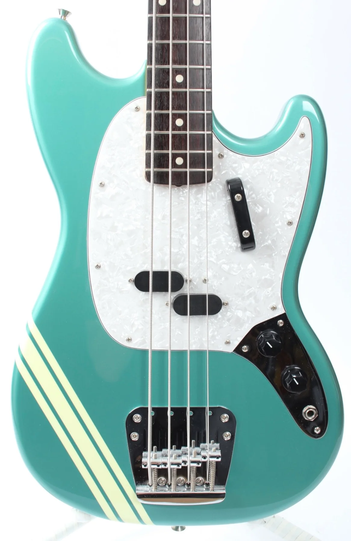 2007 Fender Mustang Bass competition ocean turquoise metallic - Image 2