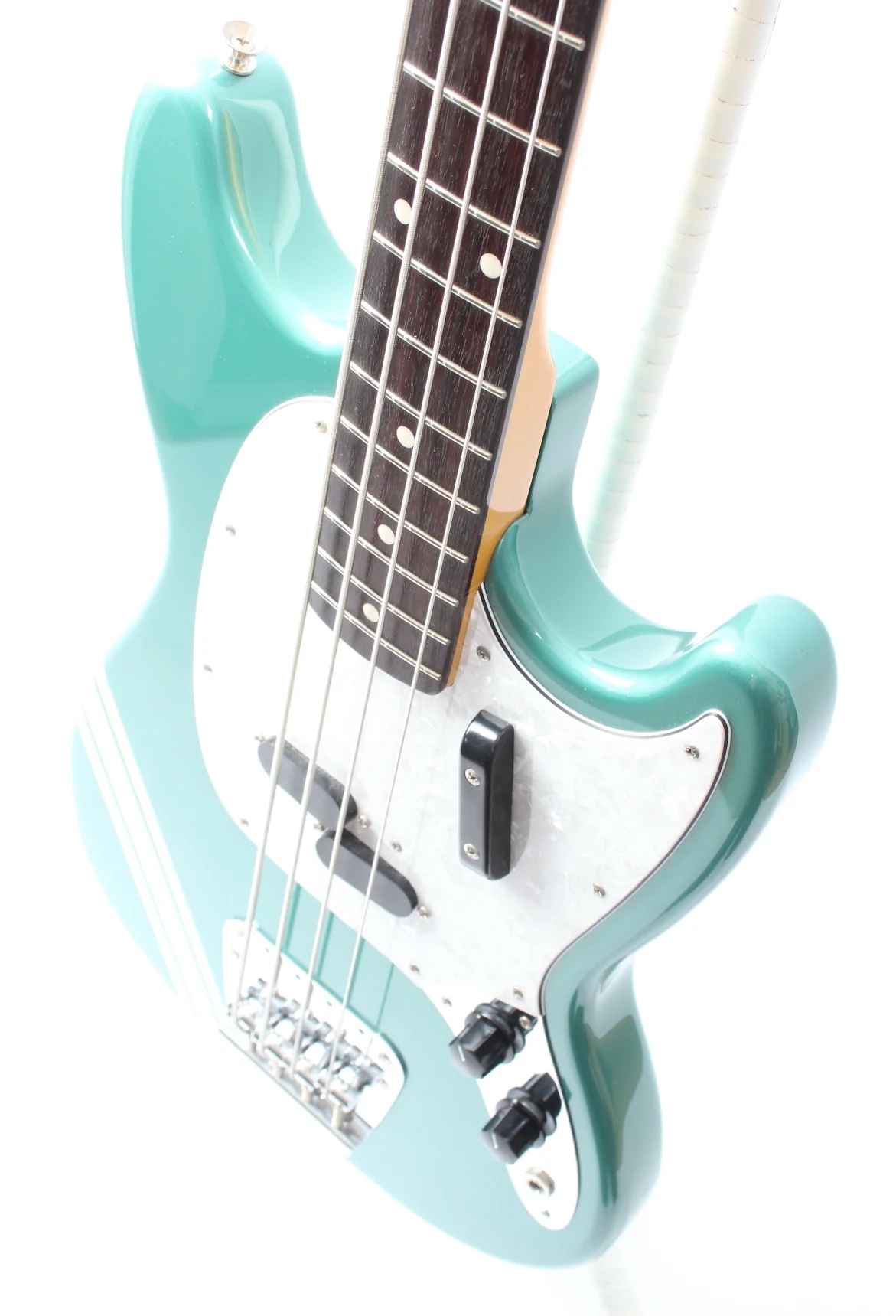 2007 Fender Mustang Bass competition ocean turquoise metallic - Image 3
