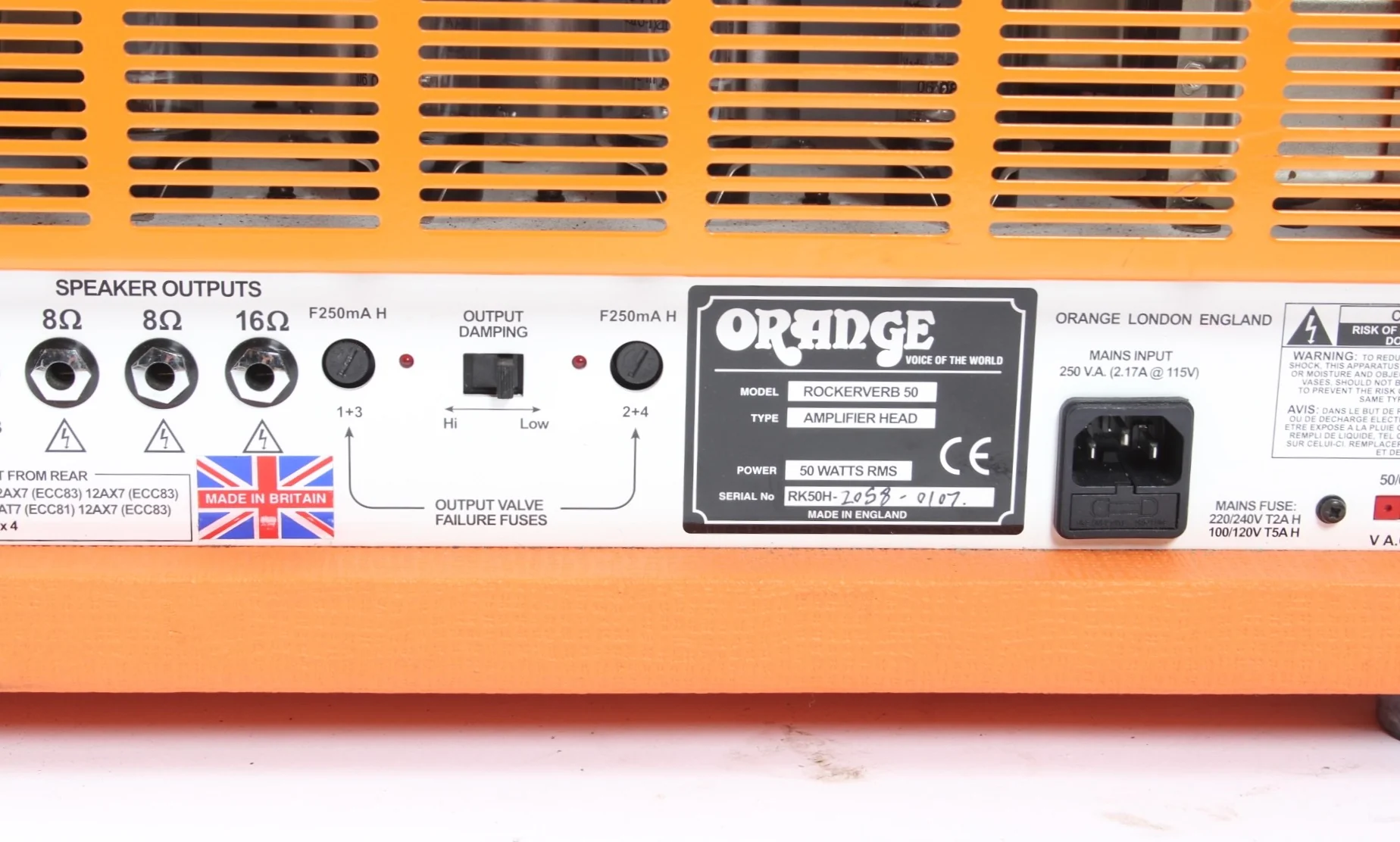 2007 Orange Rockerverb 50 - Image 8