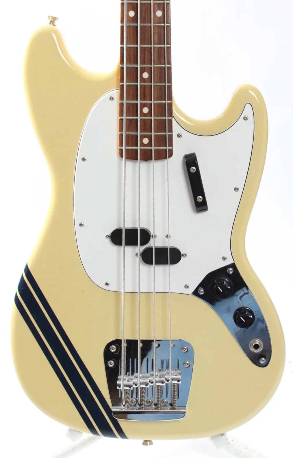 2008 Fender Mustang Bass competition olympic white - Image 2