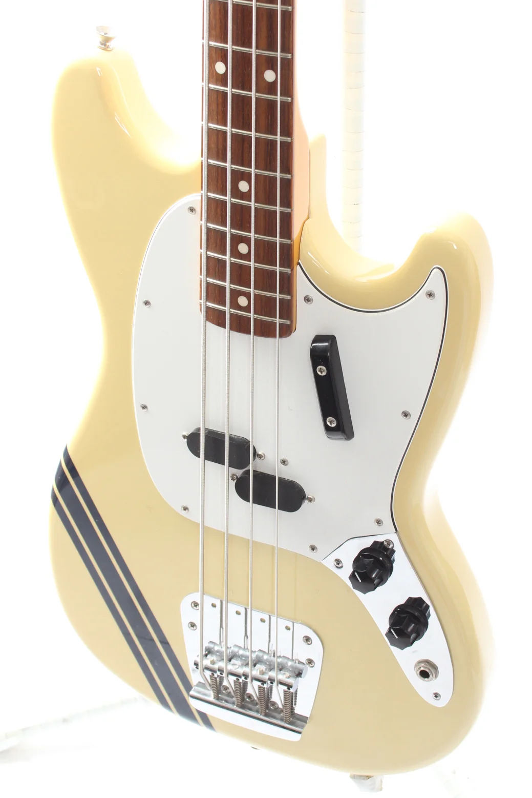 2008 Fender Mustang Bass competition olympic white - Image 3