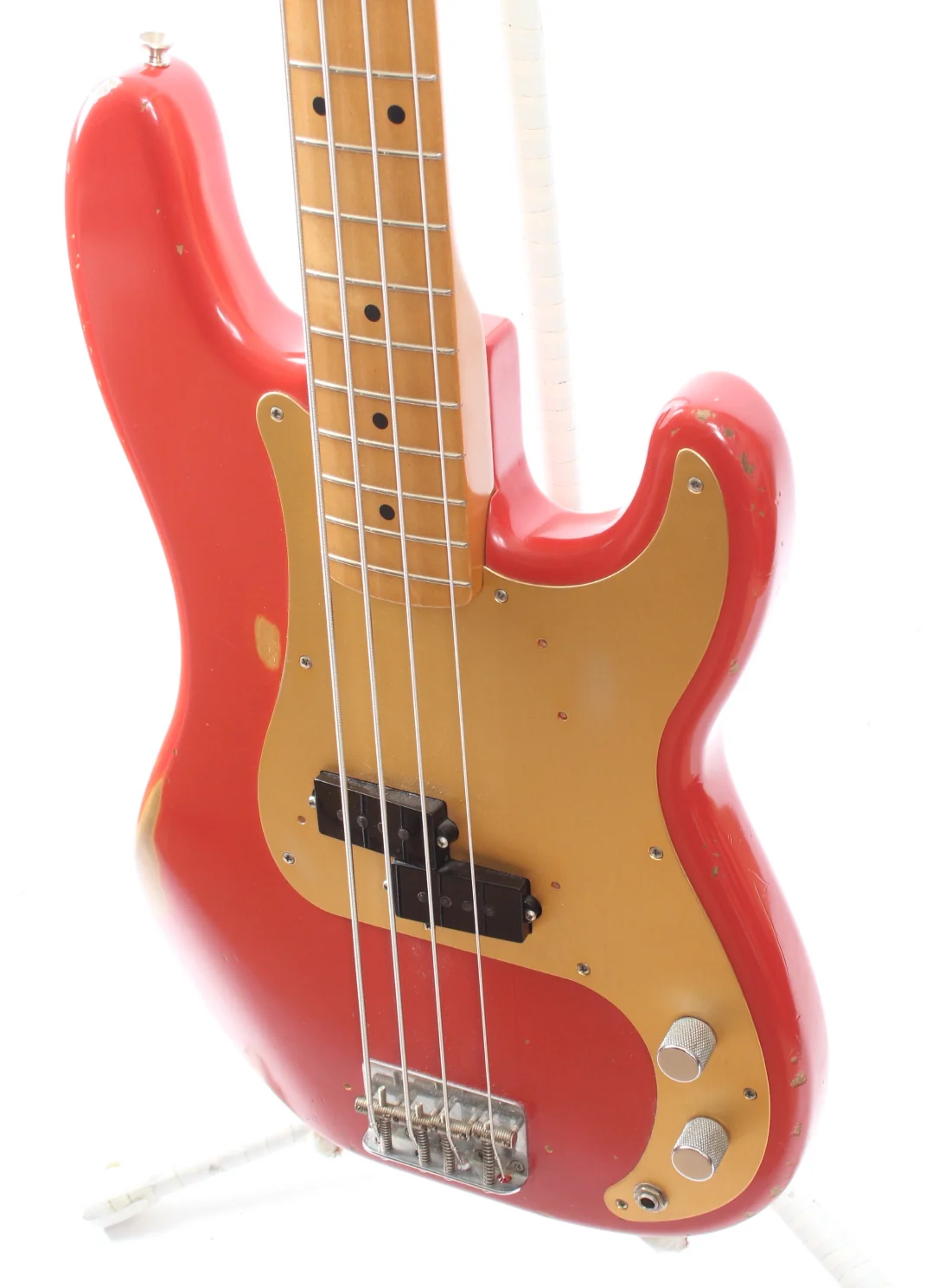 2008 Fender Precision Bass 50s Road Worn fiesta red - Image 3