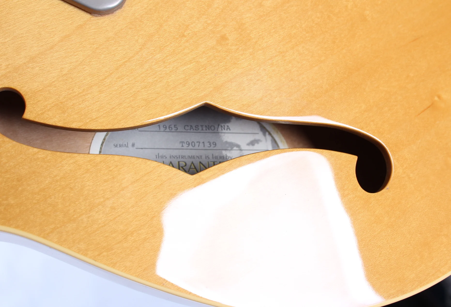 2009 Epiphone Elitist 1965 Casino natural - Image 12