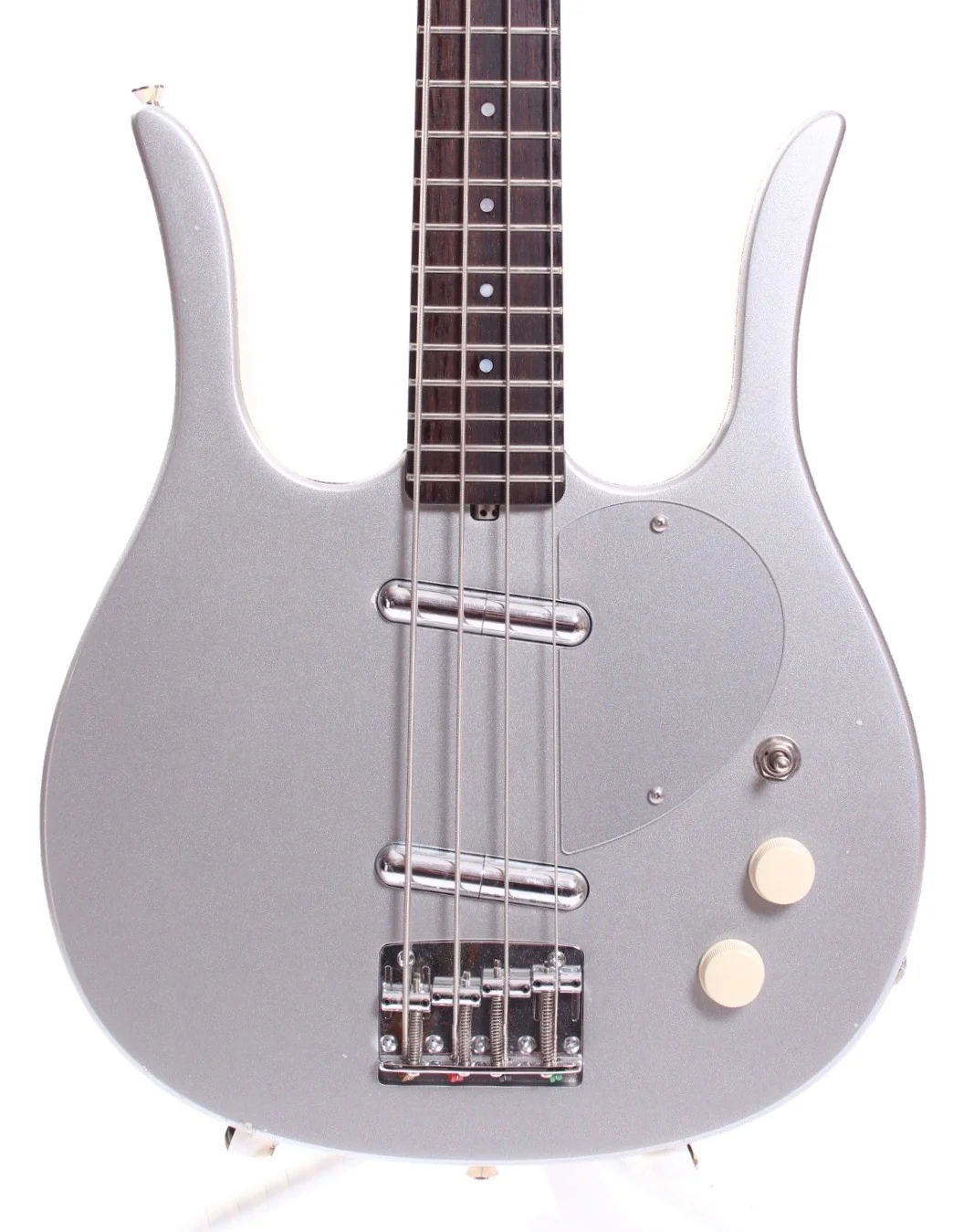 2009 Jerry Jones Longhorn Bass silver metallic - Image 2
