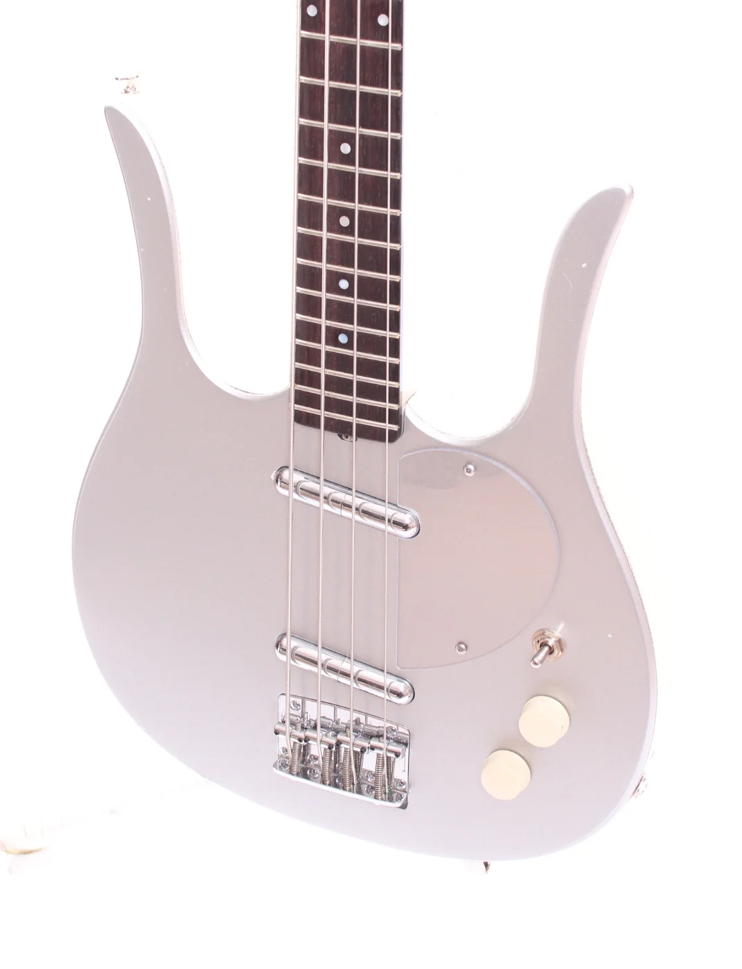 2009 Jerry Jones Longhorn Bass silver metallic - Image 3