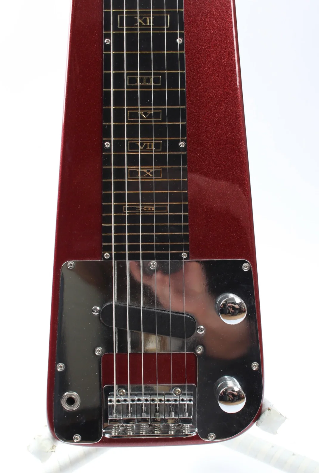 2010s Artisan Lap Steel metallic red - Image 2