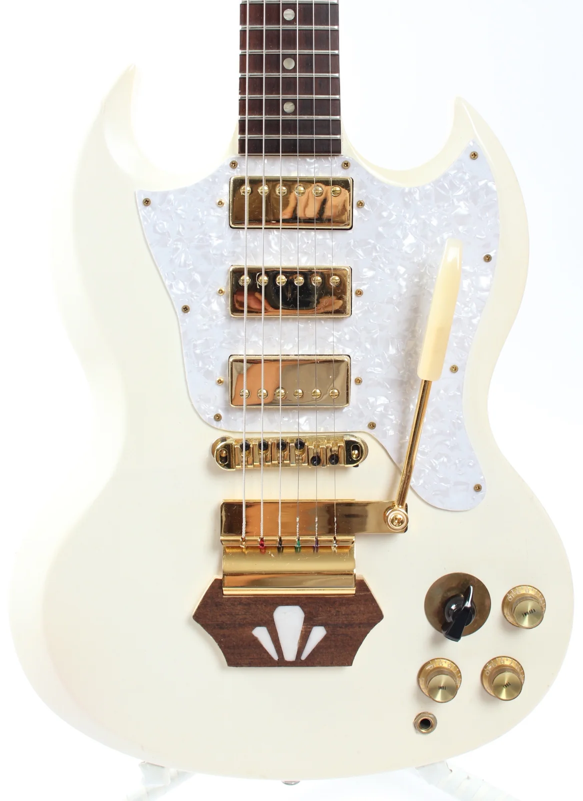 2011 Gibson SG Melody Maker Ebony Block faded tv white - Image 2
