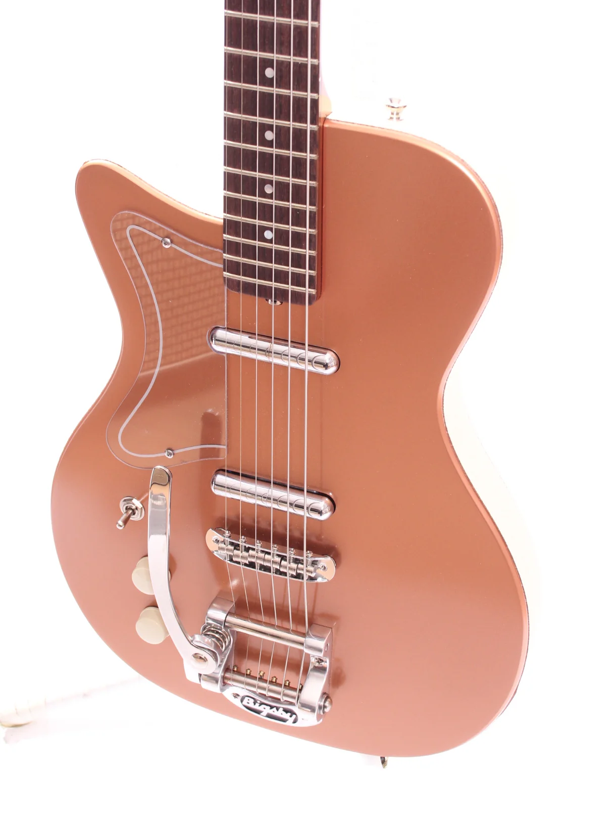 2011 Jerry Jones Singlecut Baritone Bigsby lefty copper - Image 3