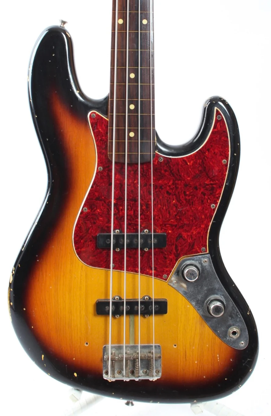 2012 Fender Custom Shop LTD Duo Tone 60s Jazz Bass Fretless sunburst - Image 2