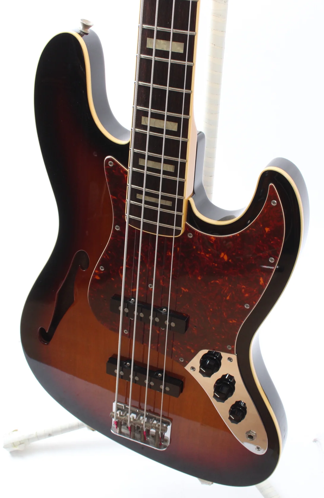 2012 Fender Jazz Bass JB/HO semi-hollow sunburst - Image 3